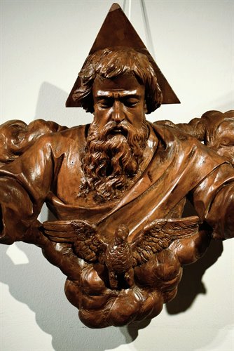 Dieu le Père -  Sculpture murale en bois